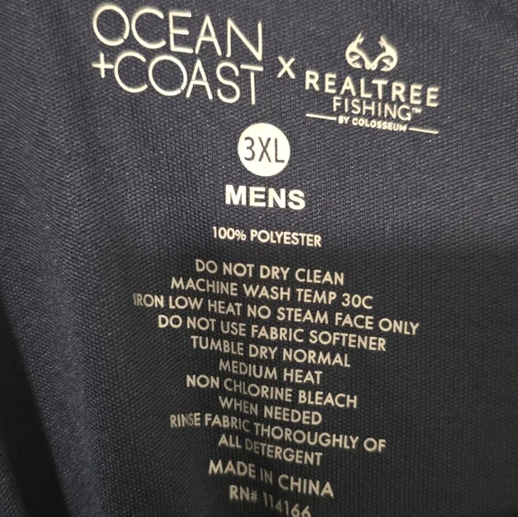 Men's Real Tree - Ocean+Coast Navy Blue Shirt NWT - Picture 4 of 6